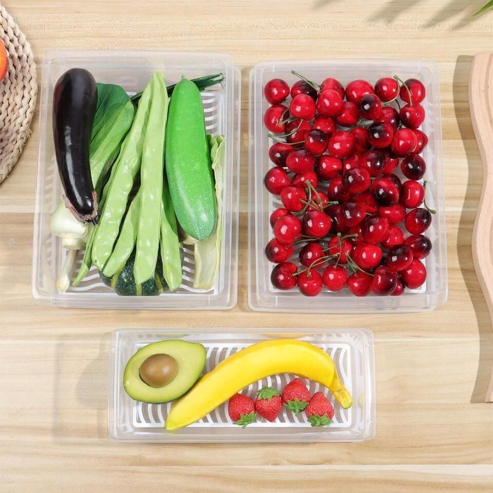 Fridge Storage Containers Box 28*20.5*5.5cm 6pc